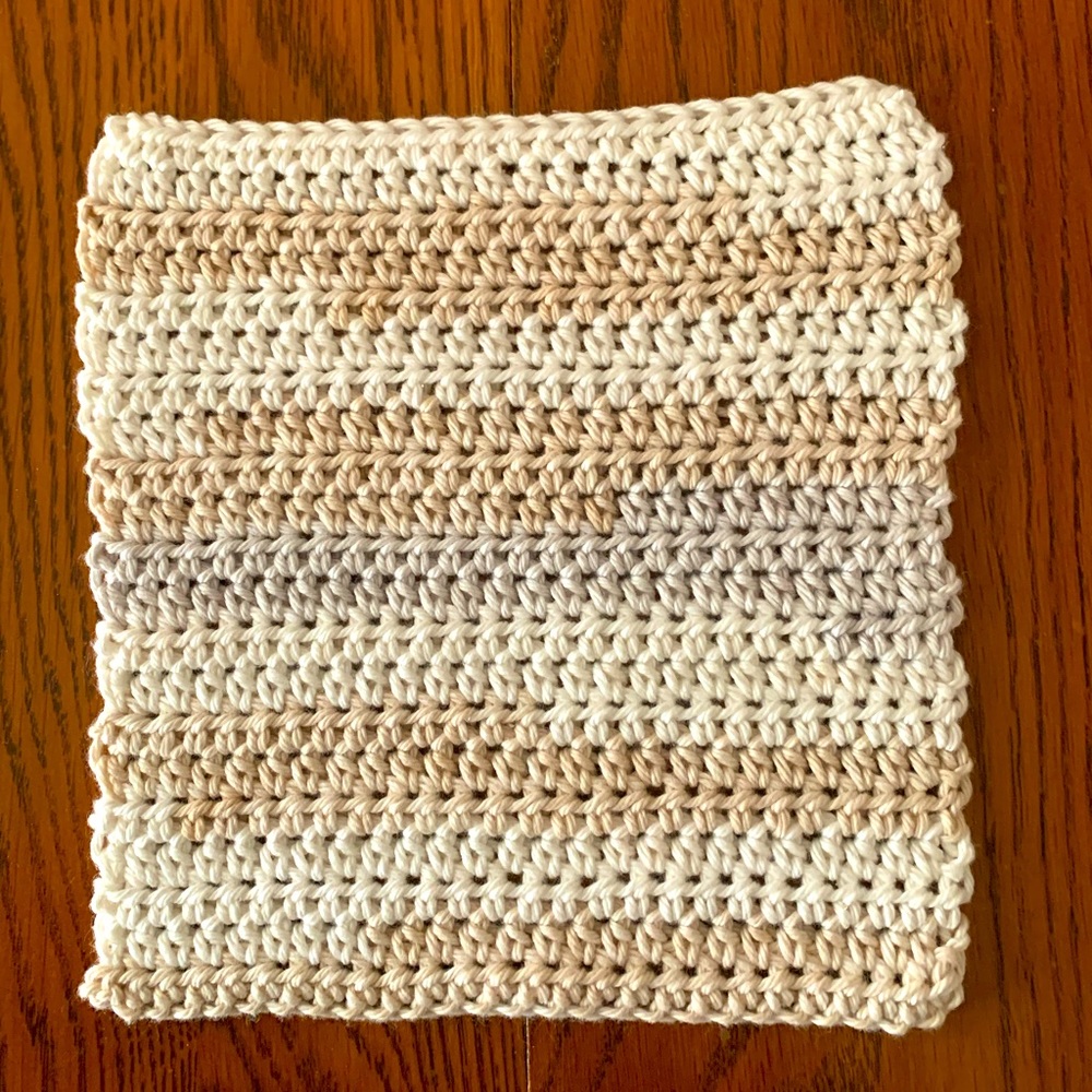 Handmade crocheted wash cloth/potholder/hot pad.